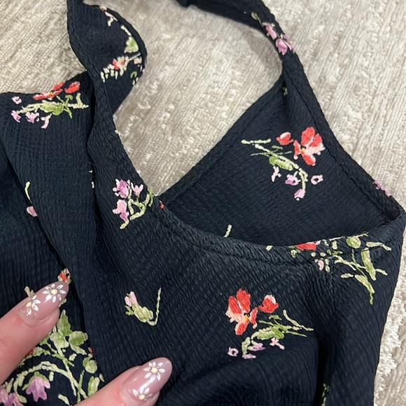 Vintage 90's Betsey Johnson Floral 1/2 button Down Tank Size 10 - Picture 9 of 10